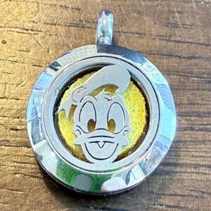 Donald Duck Handmade Pendant Locket Necklace (free ship) With Chain & Felt Pads